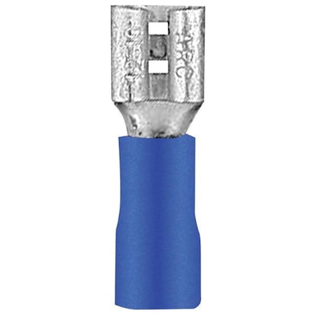 Spark Non-insulated Female Quick Disconnect, 100 Pk -blue; 16 - 14 Gauge; .250 SP113744